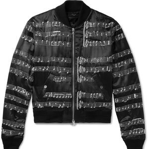 Amiri embellished satin bomber jacket
